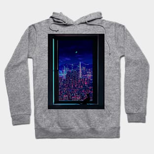 City watched by a cat Hoodie